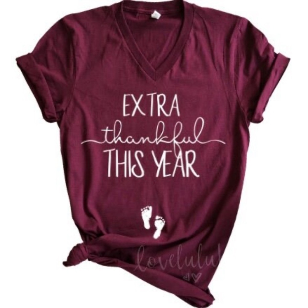 Extra thankful pregnancy announcement shirt